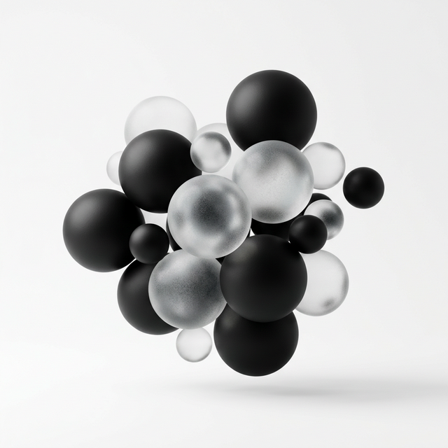 Abstract 3D Glass spheres